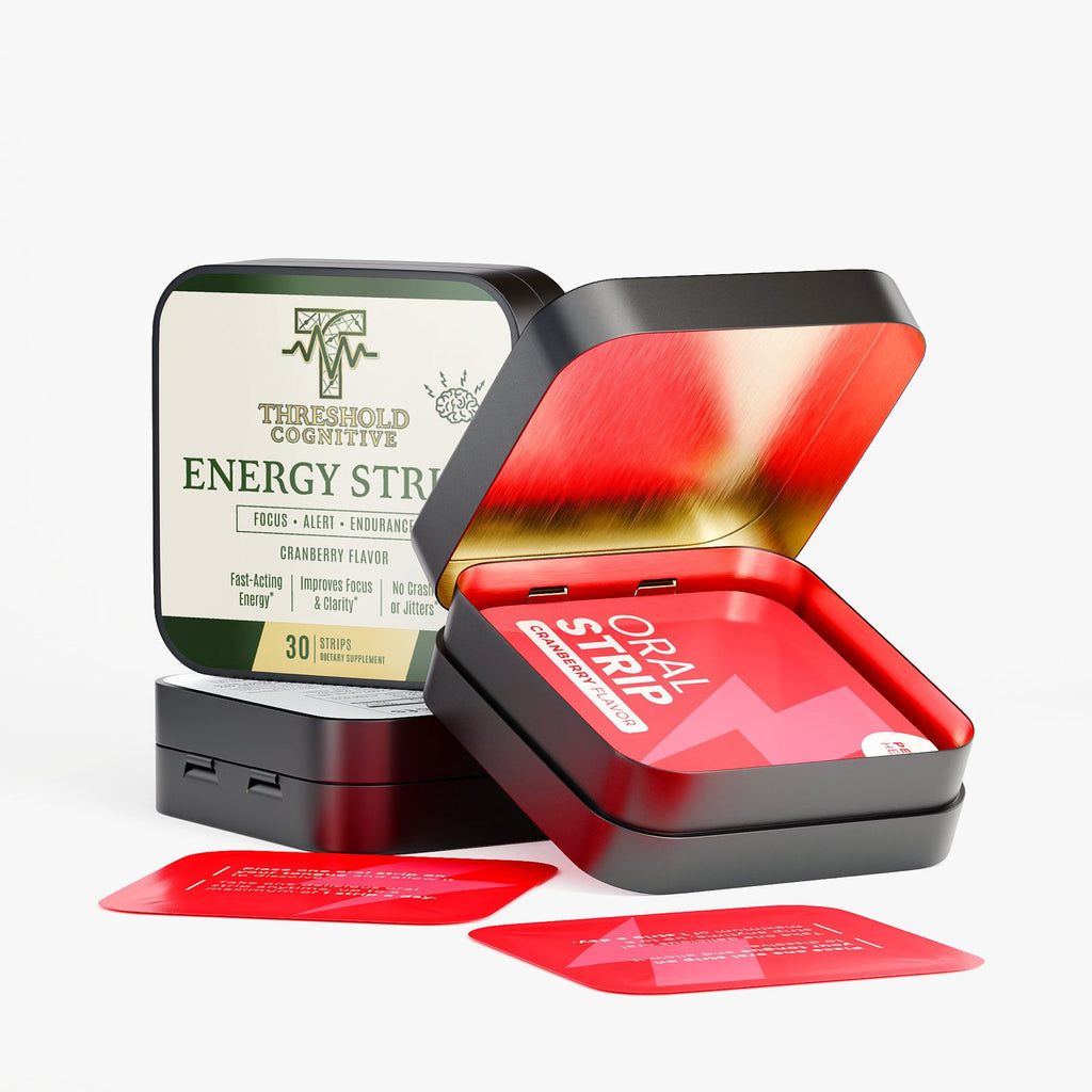 Threshold Cognitive energy strips fast-dissolving focus supplement
